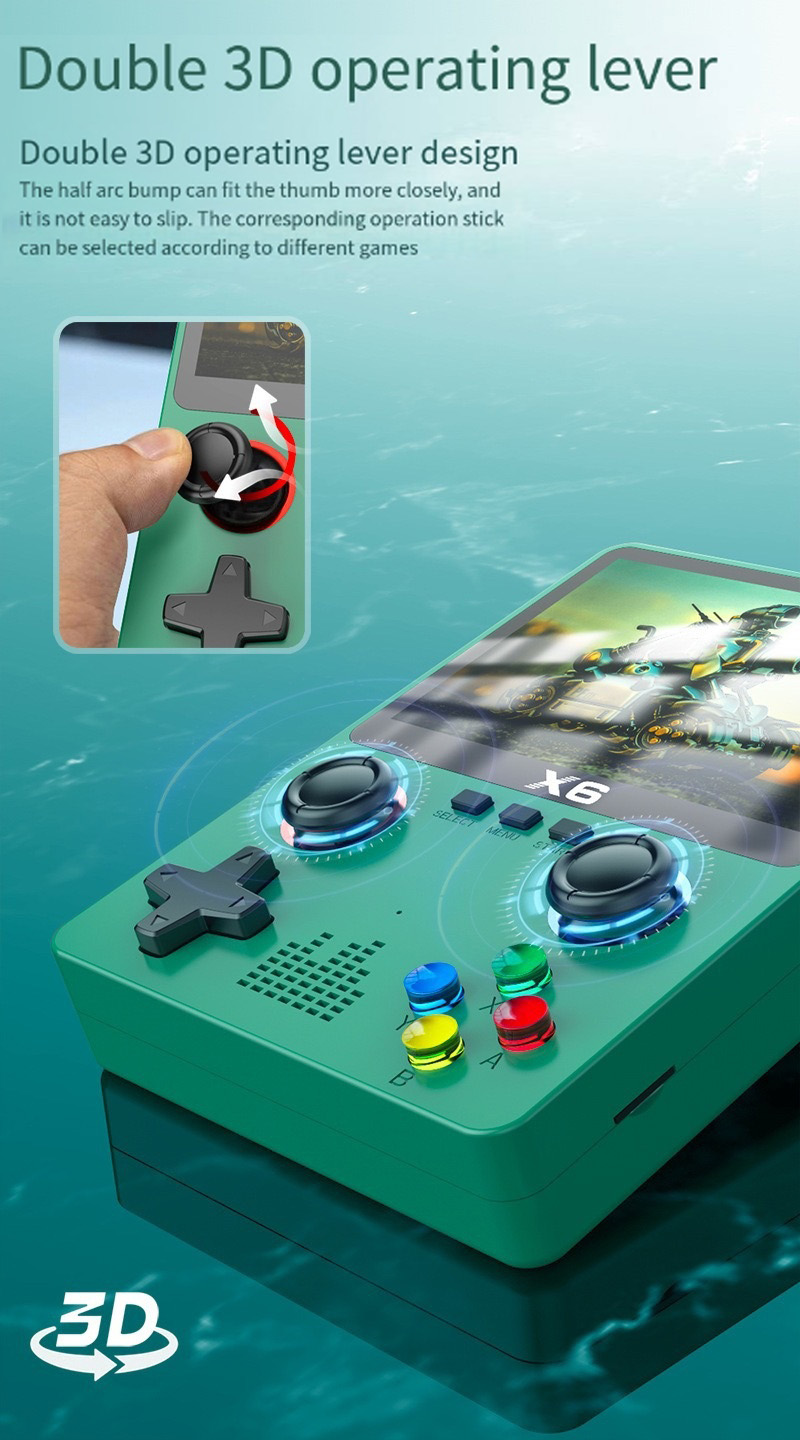 Retro Gaming X6 - Novos consoles de videogame x6 3.5