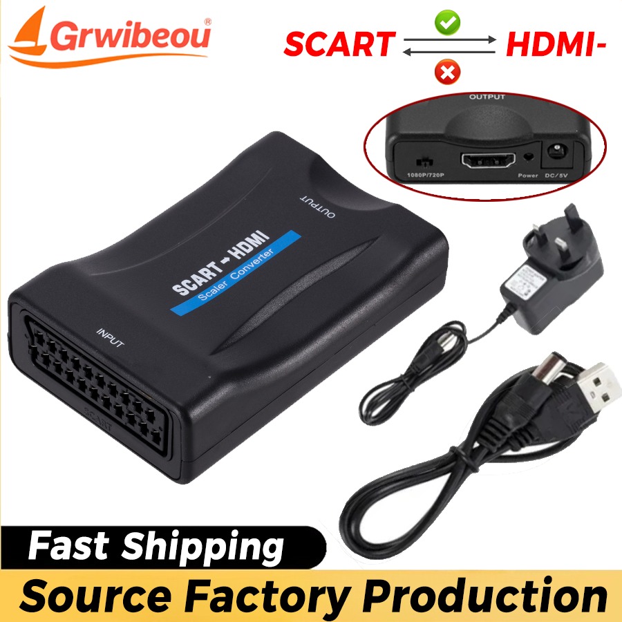 Scart To Hdmi - 1080p scart para hdmi-adaptador conversor de
