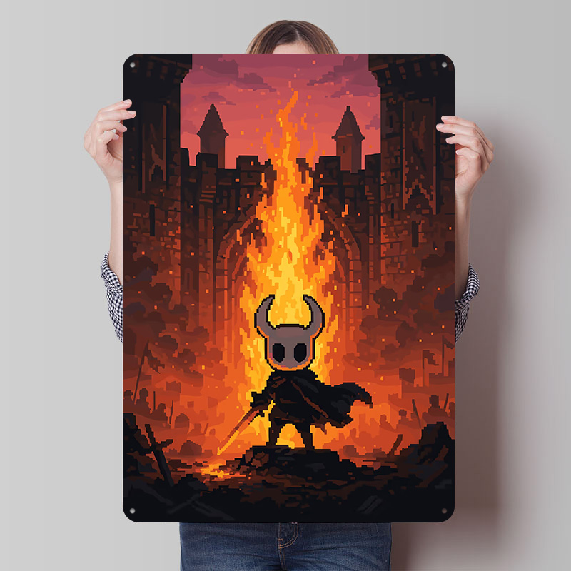 Retro Knight Gaming - Pôster de Impressão Personalizada Cavaleiro em