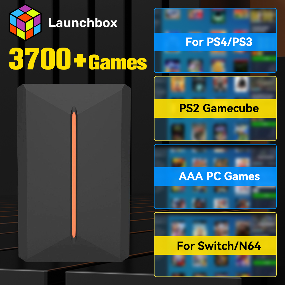 Retro Gaming Play Zone - Launchbox 500gb disco rígido de jogo
