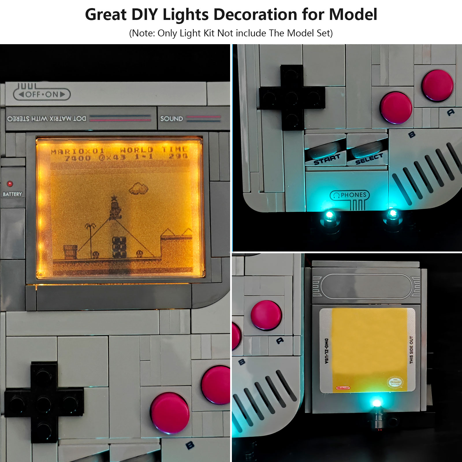 Retro Gaming Lego - Kit de iluminação LED BRIXSPARK compatível