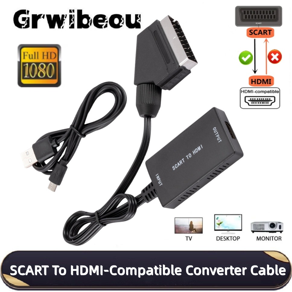 Scart To Hdmi - Hd1080p scart para hdmi-conversor compatível com