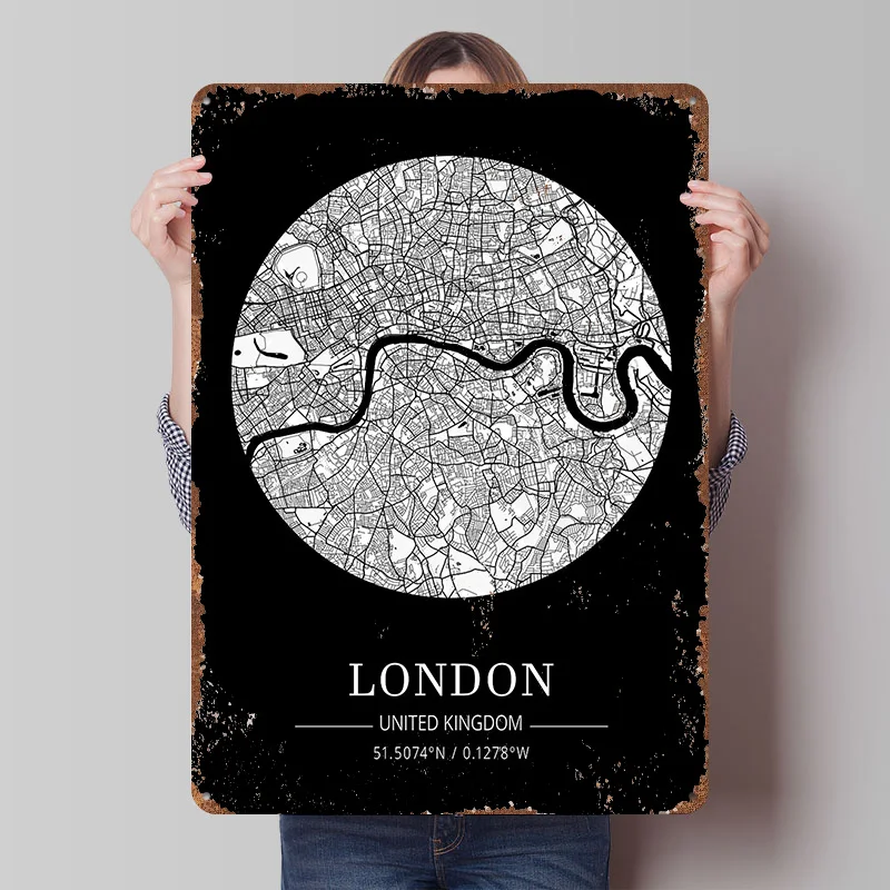 Placa de Metal com Mapa da Cid - Retro Gaming In London avaliação e preço