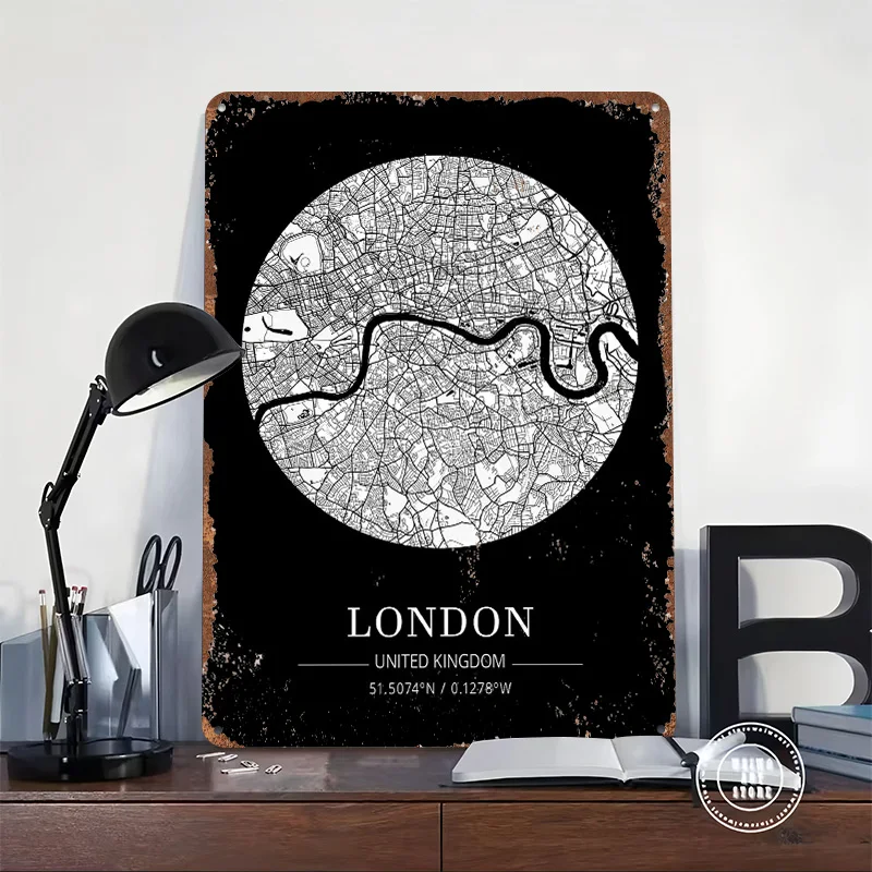 Placa de Metal com Mapa da Cid - Retro Gaming In London avaliação e preço