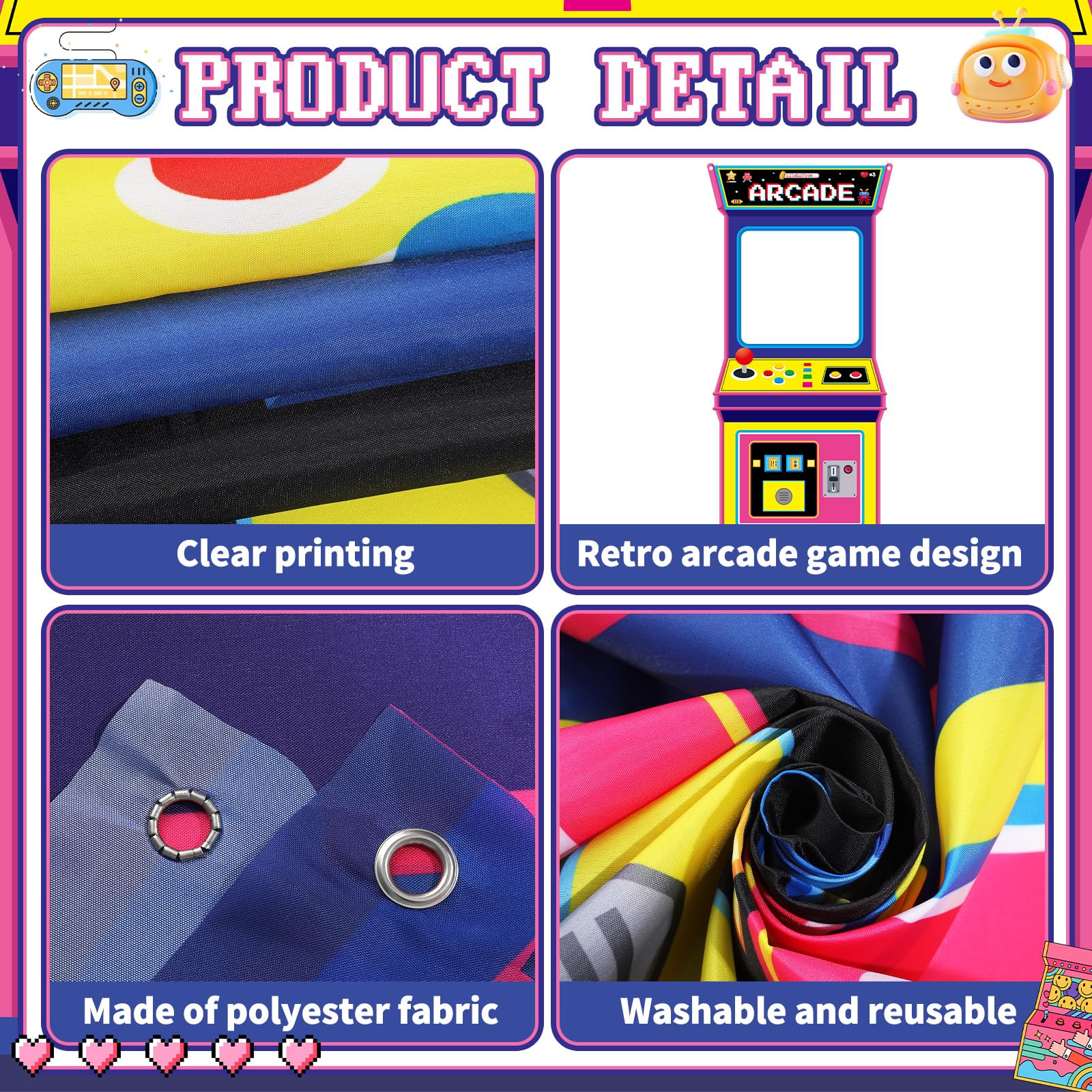 Fundo Fotográfico de Tecido co - Game Retro Gaming avaliação e preço