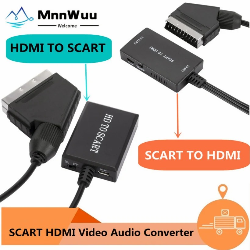 1080p hdmi-compatível com conv - Scart To Hdmi avaliação e preço