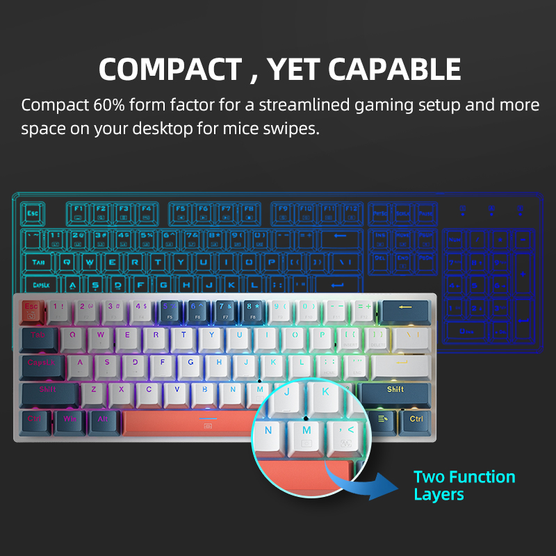 K500-B61achenike Mini Keybaord - Retro Gaming Accessories avaliação e preço