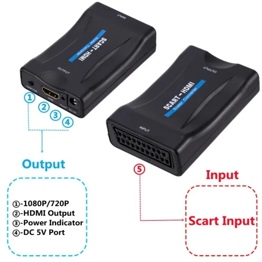 1080p scart para hdmi-adaptado - Scart To Hdmi avaliação e preço
