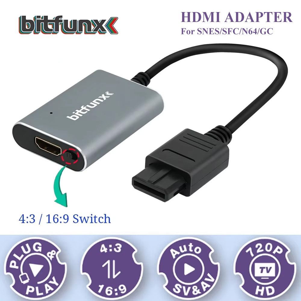 Adaptador Bitfunx 720P Svideo  - Retro Handheld Console avaliação e preço