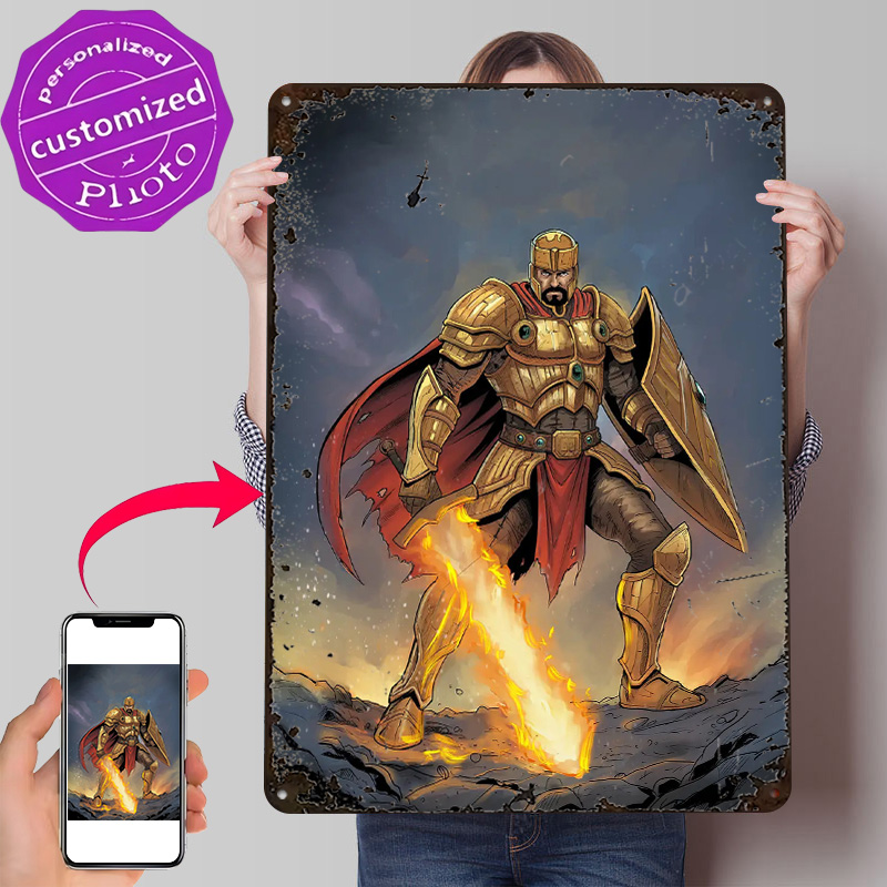 Pôster Cavaleiro Dourado com E - Retro Knight Gaming avaliação e preço