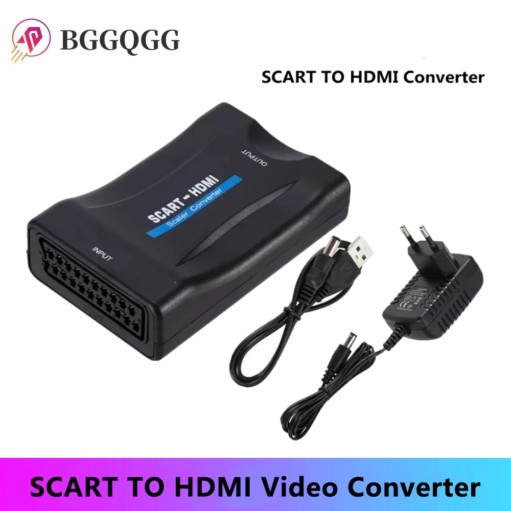 Bggqgg 1080p scart para hdmi-a - Scart To Hdmi avaliação e preço
