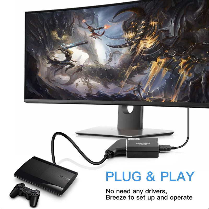 1080p scart para hdmi converso - Scart To Hdmi avaliação e preço